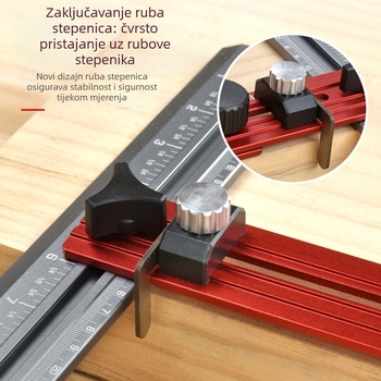 Aluminijska mjernа tračnica za stepenice, alat za označavanje i mjerenje stepenica, brend Onkel.J