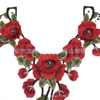 Šivana čipka za odjeću; poliester vlakno; pogodno za žensku odjeću, kape i traperice