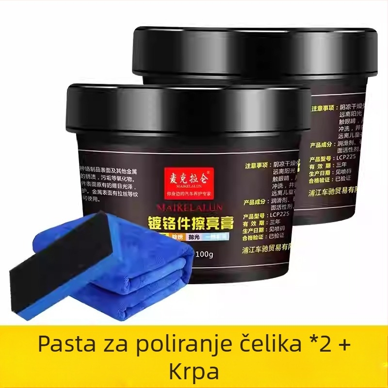 Proizvod za uklanjanje hrđe s logotipa automobila na kromiranim površinama – popravak oksidacije, čišćenje za obnovu