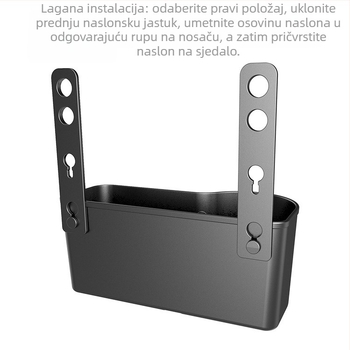 Organizator stražnjeg dijela automobila s držačem čaša, model ST-1506, PP materijal, prilagodljiv