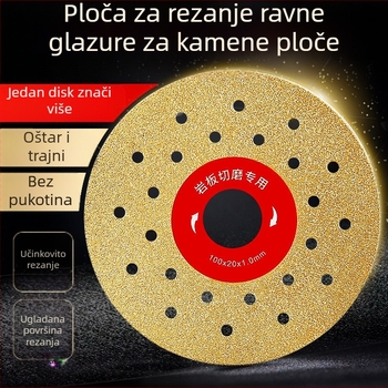 Dijamantni disk za rezanje škriljevih pločica, 45° rub, ravno brušenje, model 012, granulacija 500