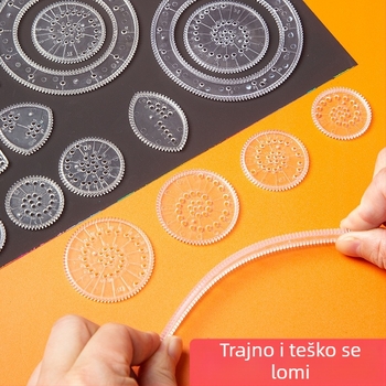 Geometrijski set šablona s kaleidoskopom, plastičan, 35 g, prilagodljiv