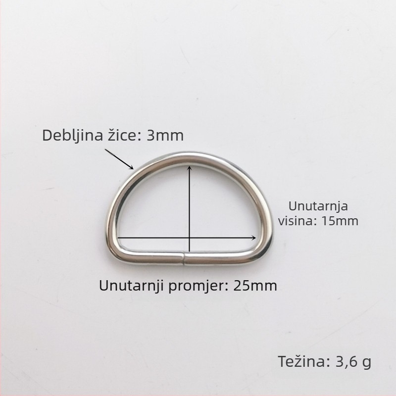 Set od 50 metalnih D kopči u polukružnom obliku za traperice – Fruit