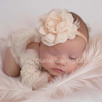 Dvo-dijelni set za novorođenče: čipkasti romper s dugim rukavima i trakom za kosu, 95% pamuk