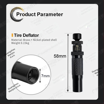 Automatski ventil za oslobađanje zraka iz gume – prijenosni, brzo smanjenje tlaka, za off-road i pustinjsku vožnju, PSI prikaz