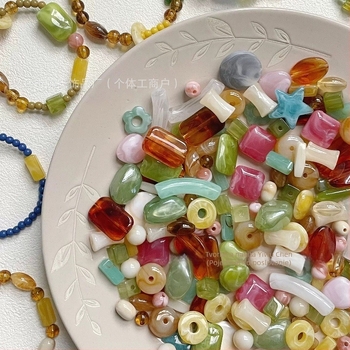 DIY komplet za nakit od akrilnih perlica – mješavina perli za izradu narukvica i lančića za telefon, 100 g