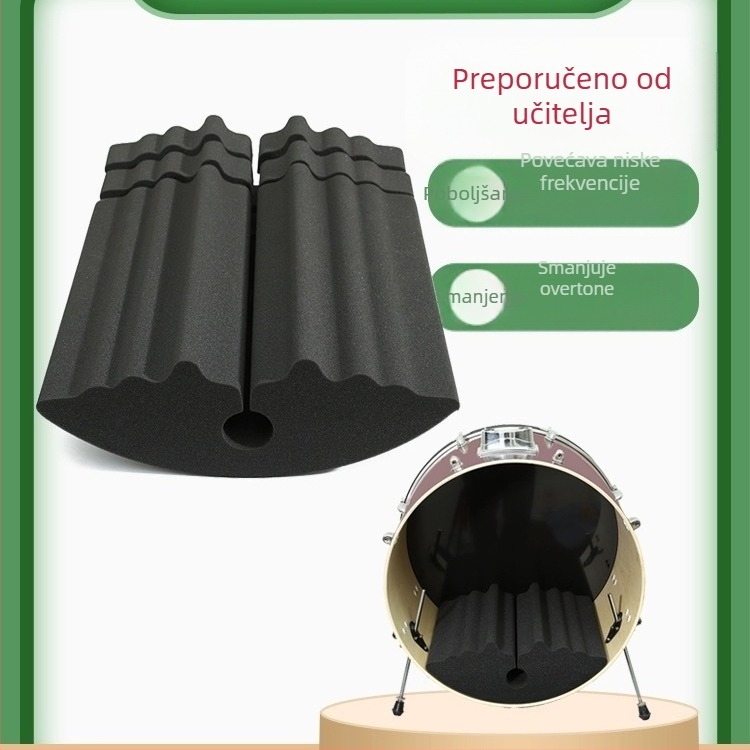 Jastučić za bubnjeve s tlmičem od pjene – zvukopropusni jastučić za podne bubnjeve