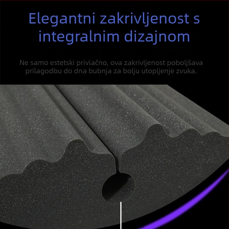 Jastučić za bubnjeve s tlmičem od pjene – zvukopropusni jastučić za podne bubnjeve