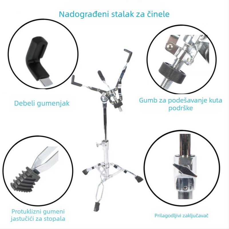 Stalak za snare bubanj — željezna konstrukcija, podesiva visina, model SG-JGZJ-H-Y