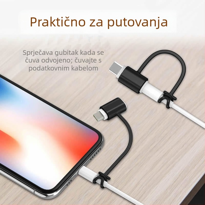 Silikonska zaštitna kućišta protiv gubitka za Type-C pretvarač s narukvicom, model 08