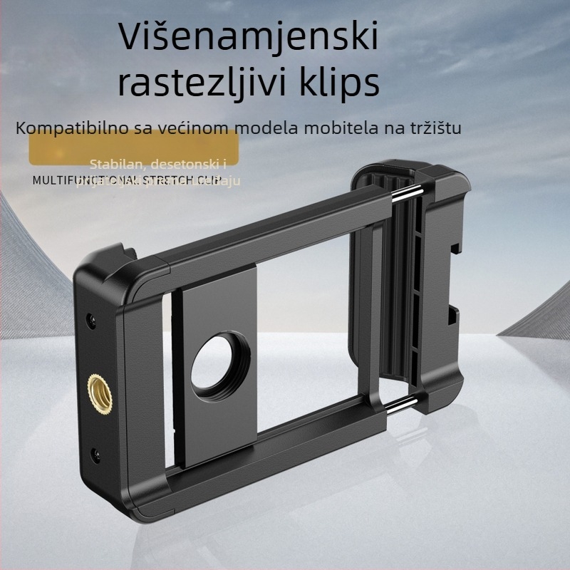 Vanjski objektiv za mobitel s univerzalnim 17 mm sučeljem, klip s protuklizantom jastučićem, aluminijsko tijelo, kompatibilan s tripodom