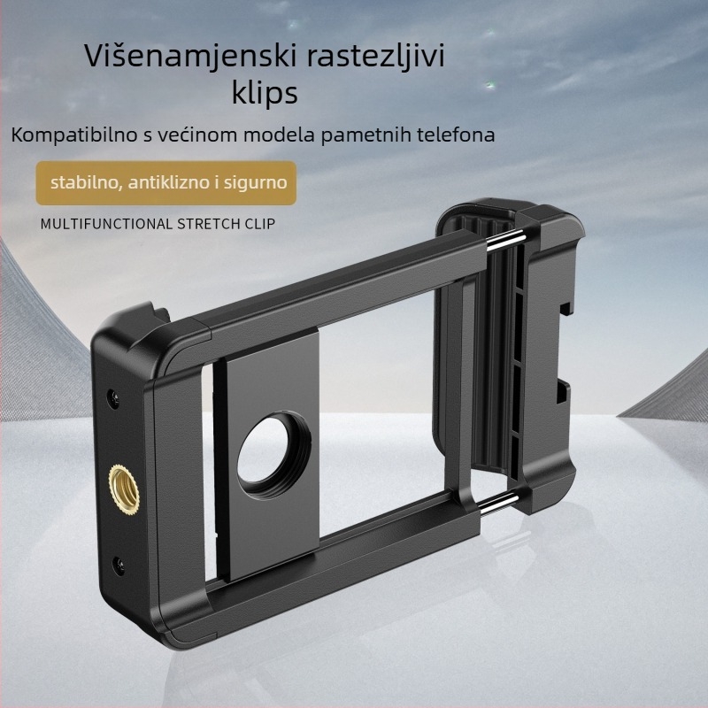 Vanjski objektiv za mobitel s univerzalnim 17 mm sučeljem, klip s protuklizantom jastučićem, aluminijsko tijelo, kompatibilan s tripodom