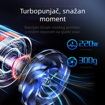 Ručni USB ventilator za kampiranje s funkcijom puhavanja prašine i usisavanja, brushless motor, neprekidna regulacija brzine, ugrađena baterija 4000–6000 mAh
