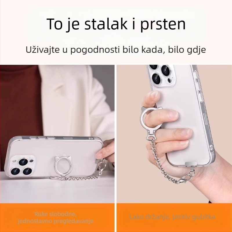 Privjesak za mobitel s dizajnom mačje glave, legura, metalna kopča, odvojivi kaiš, izdržljiv