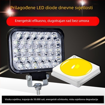 LED reflektor za vozila - 3W izvor svjetla, kućište od lijevanog aluminija, PC poklopac, vodootporan, pogodan za automobile, kamione, električna vozila i tricikle