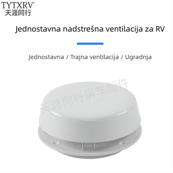 Poklop za krovni ventil RV s gljivastom glavom; kompatibilan s RV-om i karavanom; bez prilagodbe obrade