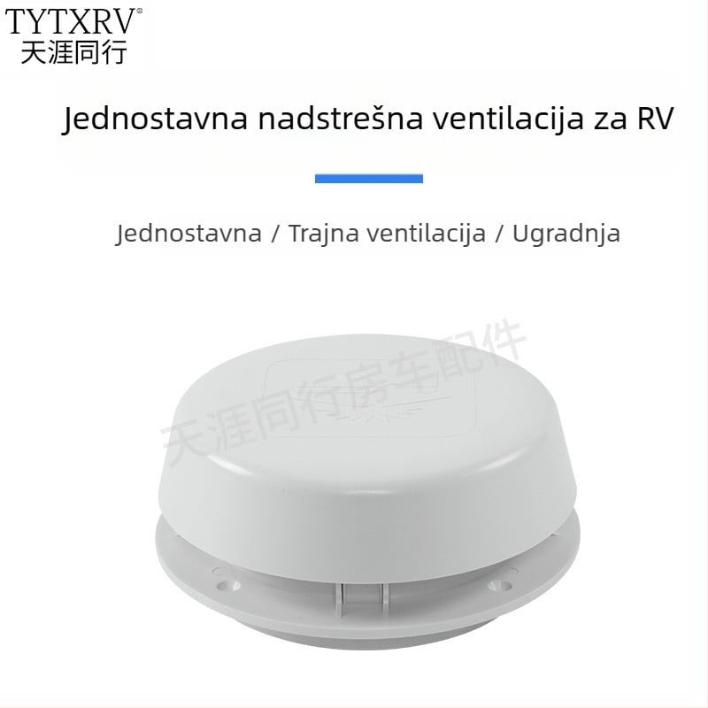 Poklop za krovni ventil RV s gljivastom glavom; kompatibilan s RV-om i karavanom; bez prilagodbe obrade