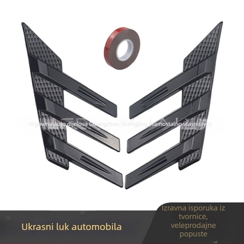 SDJ univerzalni bočni stražnji spojler za stražnje staklo, ukrasne naljepnice od karbonskih vlakana