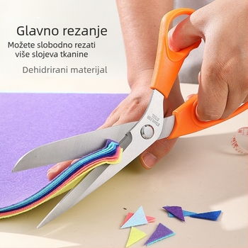 Šivaće škare od nehrđajućeg čelika s ergonomski dizajniranom ručkom za rezanje tkanine i papira