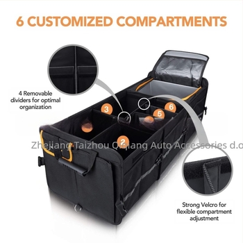 Kutija za skladištenje u automobilu s izolacijom, vodootporna, sklopiva, s ručkom i kotačićima