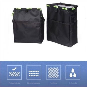 Torba za pohranu stražnjeg dijela automobila – višenamjenski organizator za igračke, Oxford platno, EVA; vodootporno; s ručkom; univerzalna kompatibilnost (Materijal: Oxford platno, EVA; Lokacija: stražnji dio sjedala; Funkcije: Vodootporno, Prilagodljivo,