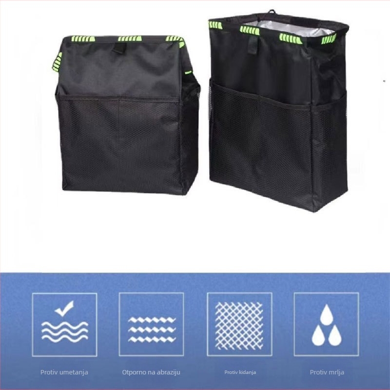 Torba za pohranu stražnjeg dijela automobila – višenamjenski organizator za igračke, Oxford platno, EVA; vodootporno; s ručkom; univerzalna kompatibilnost (Materijal: Oxford platno, EVA; Lokacija: stražnji dio sjedala; Funkcije: Vodootporno, Prilagodljivo,