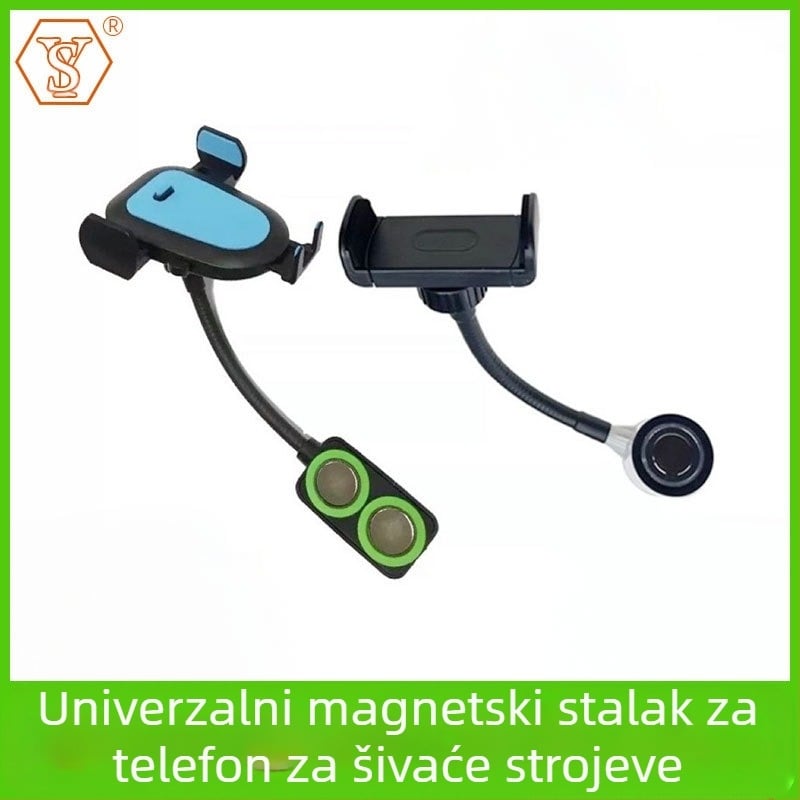 Držač za telefon za šivaći stroj — univerzalni magnetski držač, snažno usisavanje, 360° rotacija, otporno na udarce