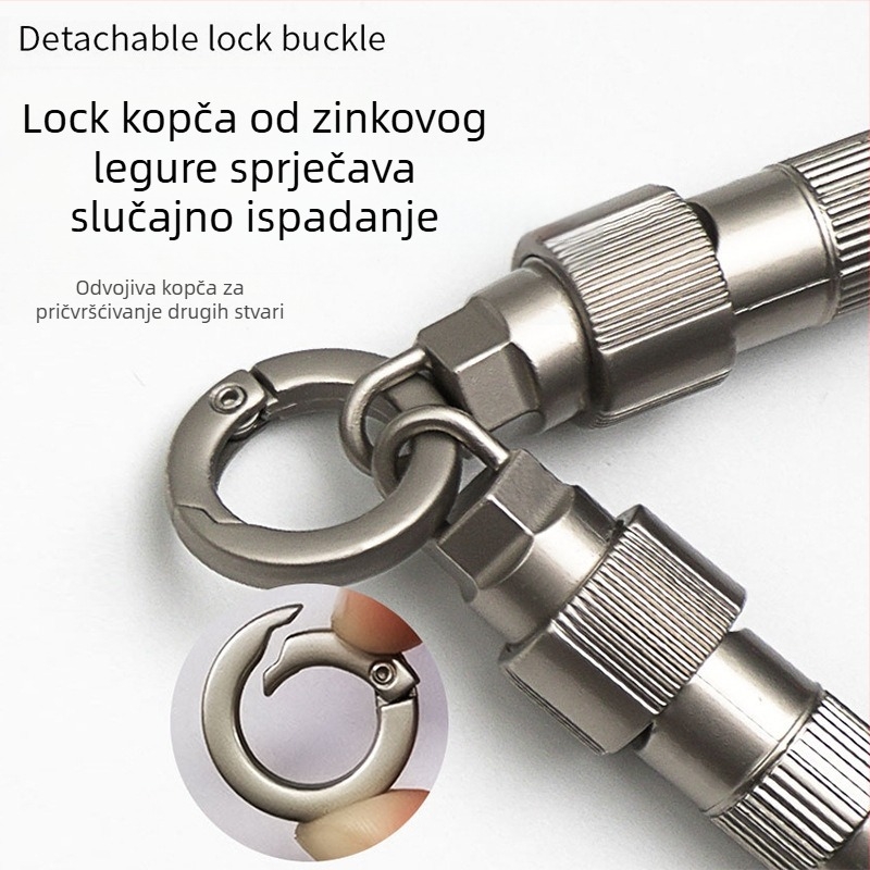 Soson 2-u-1 lanyard kabel za podatke USB-C i Lightning, pleteni, PD60W brzo punjenje, kopča od cinkovog legura