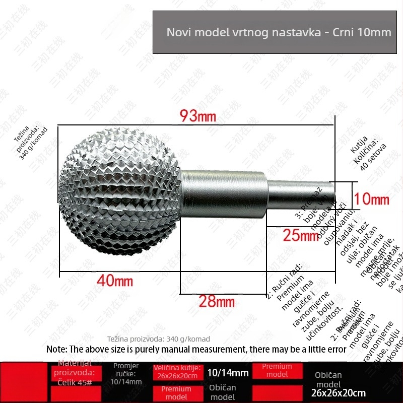 Glava za kutnu brusilicu za obradu drveta, karbonska čelika, модел SCQ02-A1, marka Three Early Online, namjena: rezanje i bušenje drveta