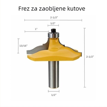 Frez za lice za obradu drveta, tvrde legure, premazana, 2 usjeka, 2 oštrice