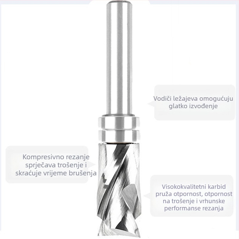 Frez profilne spirale s dvostrukom, 8 držača, integrirani legirani spojni frez za drvo