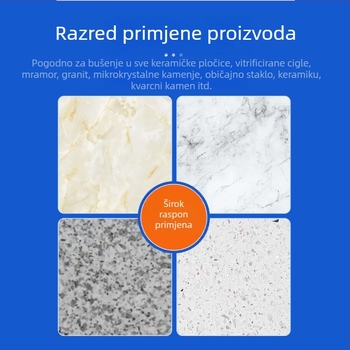 Set od 5 komada suhog bušenja s M14 navojem – set za bušenje rupa za porcelanske pločice, granit, mramor i vitrificiranu ciglu