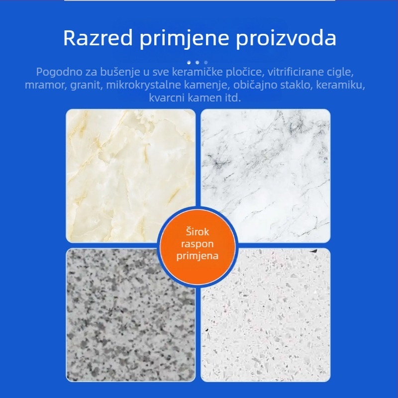 Set od 5 komada suhog bušenja s M14 navojem – set za bušenje rupa za porcelanske pločice, granit, mramor i vitrificiranu ciglu