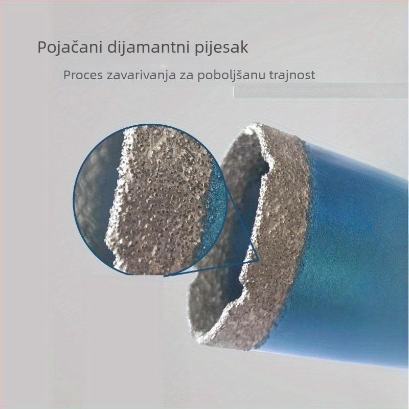 Set od 5 komada suhog bušenja s M14 navojem – set za bušenje rupa za porcelanske pločice, granit, mramor i vitrificiranu ciglu