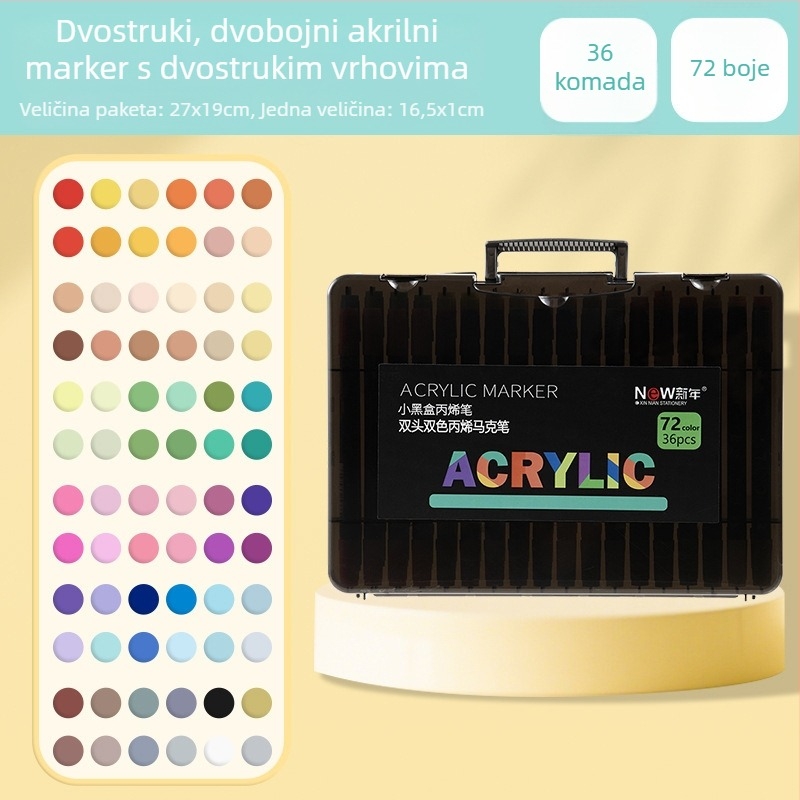 Akrilni marker s dvostrukim vrhom, vodootporan, mekan vrh za graffiti