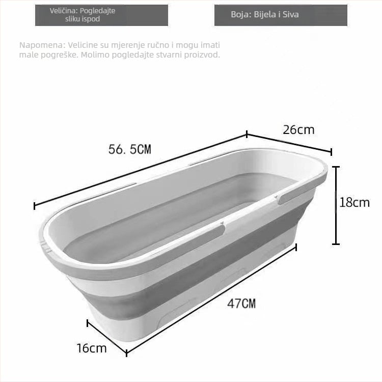 Kanta za mop od silikona, sklopiva, za vanjsko pranje automobila, nosivost iznad 10 kg