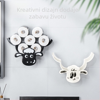 Zidna dekorativna kutija za papirnate maramice, model Sheep Tissue Box, plastični materijal, moderni minimalistički stil, Bandao brand.