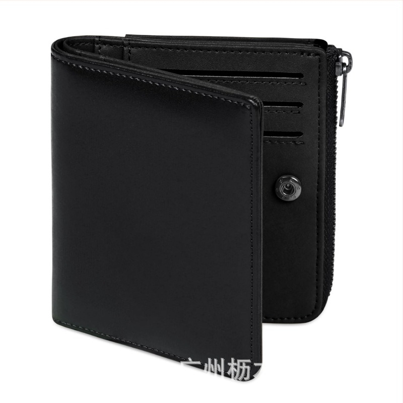 Muški novčanik od prave kože sa zatvaračem na zip, koža prve slojevine, vodootporan, protiv krađe