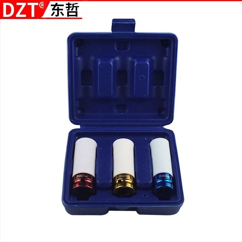 Set umetaka za utični ključ, 3 komada, krom-vanadij čelik, polirano kromiranje, metrički standard