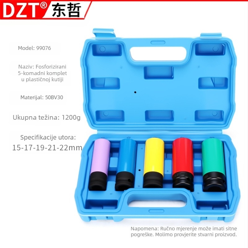 Set umetaka za utični ključ, 3 komada, krom-vanadij čelik, polirano kromiranje, metrički standard