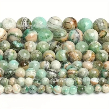 Perle za DIY nakit – okrugle kamenčiće s uzorkom, izrezane, brušene i polirane