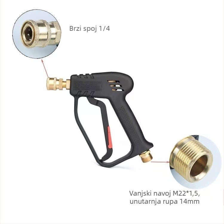 Mesing visokonaponski pištolj za pranje LZ-08 – 280 bar, 220 V, masa 490 g, protok 25 L/min