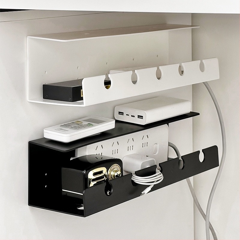 Kabel organizator ispod stola – kutija s prorezom za kabel, montaža bez bušenja