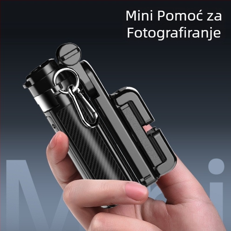 Aluminijski Bluetooth selfie štap s tripodom i daljinskim upravljačem – prijenosni držač za mobitel za live streaming