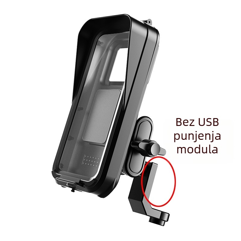 Držač telefona s napajanjem za električni motocikl, vodootporan plastični nosač za navigaciju na biciklu