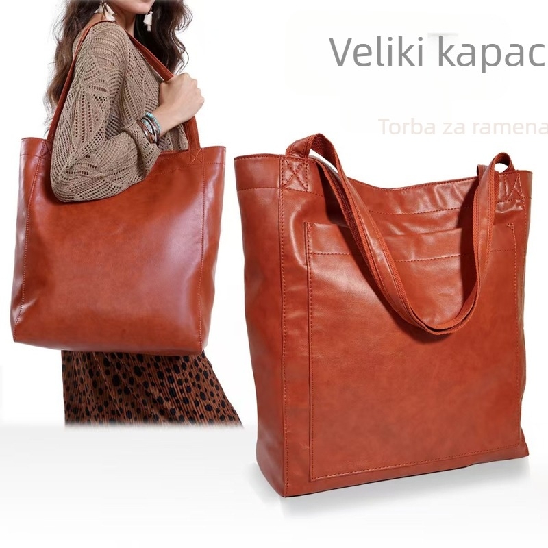 PU kožna ženska torba – retro satchel, vertikalni kvadratni oblik, magnetsko zatvaranje, unutarnja džep sa zipom, trodimenzionalna vanjska površina