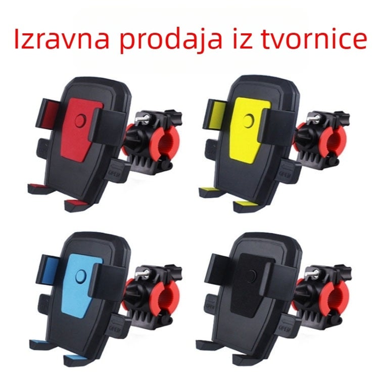 Držač za telefon za bicikl i motocikl s rotirajućim držačem i automatskim zaključavanjem — univerzalni, plastični