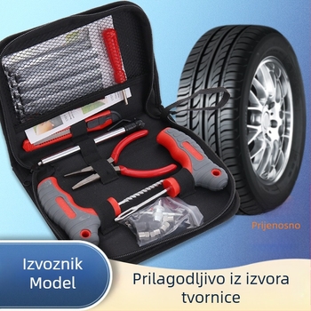 Set za popravak guma, 34 komada, u platnenoj torbi, Hongfeng Tools