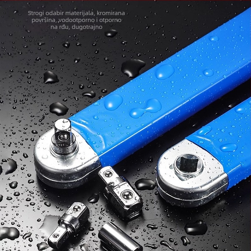 Višenamjenski produžni ključ s mehanizmom račnice, nagnuti dizajn, dvostruka namjena