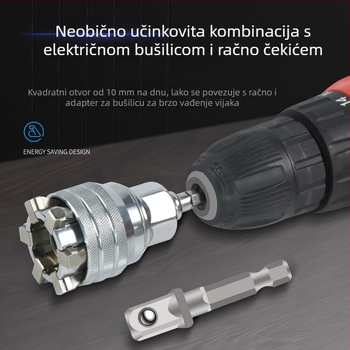 Zhang Chen Univerzalni Socket ključ i Višenamjenski Set Alata — 45# čelik, polirani kromirani premaz, tip: Socket ključ